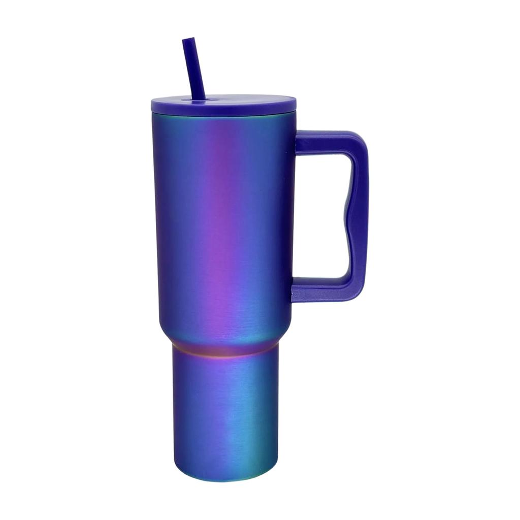 40oz 304 Stainless Steel Insulated Cup With Handle Straw Car Insulated Cup