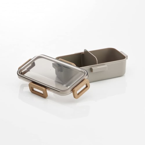 Skater Lunch Box, Mauve Gray, 530ml, Antibacterial, Fluffy, Dome-shaped Lid, For Women, Made in Japan, PFLB6AG-A