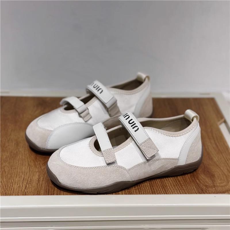 Leather version ballet style Mary Jane inner height increase cm fashion casual breathable loose beanie shoes single shoes