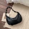 Hobos Shoulder Bags for Women PU Leather Spring Chain Axillary bags ladies Handbags big hardware ir ring decorati totes