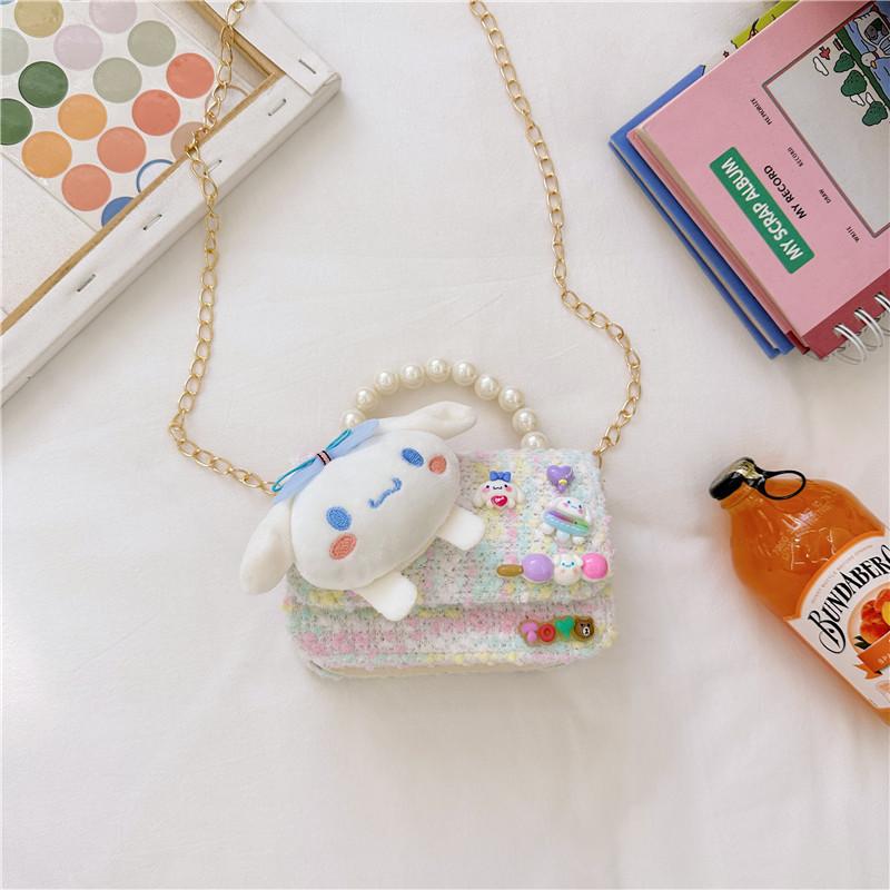 

Princess Cotton Crossbody Bag With Animal Print For Girls Daily Use** Characters Included) Pink Yellow