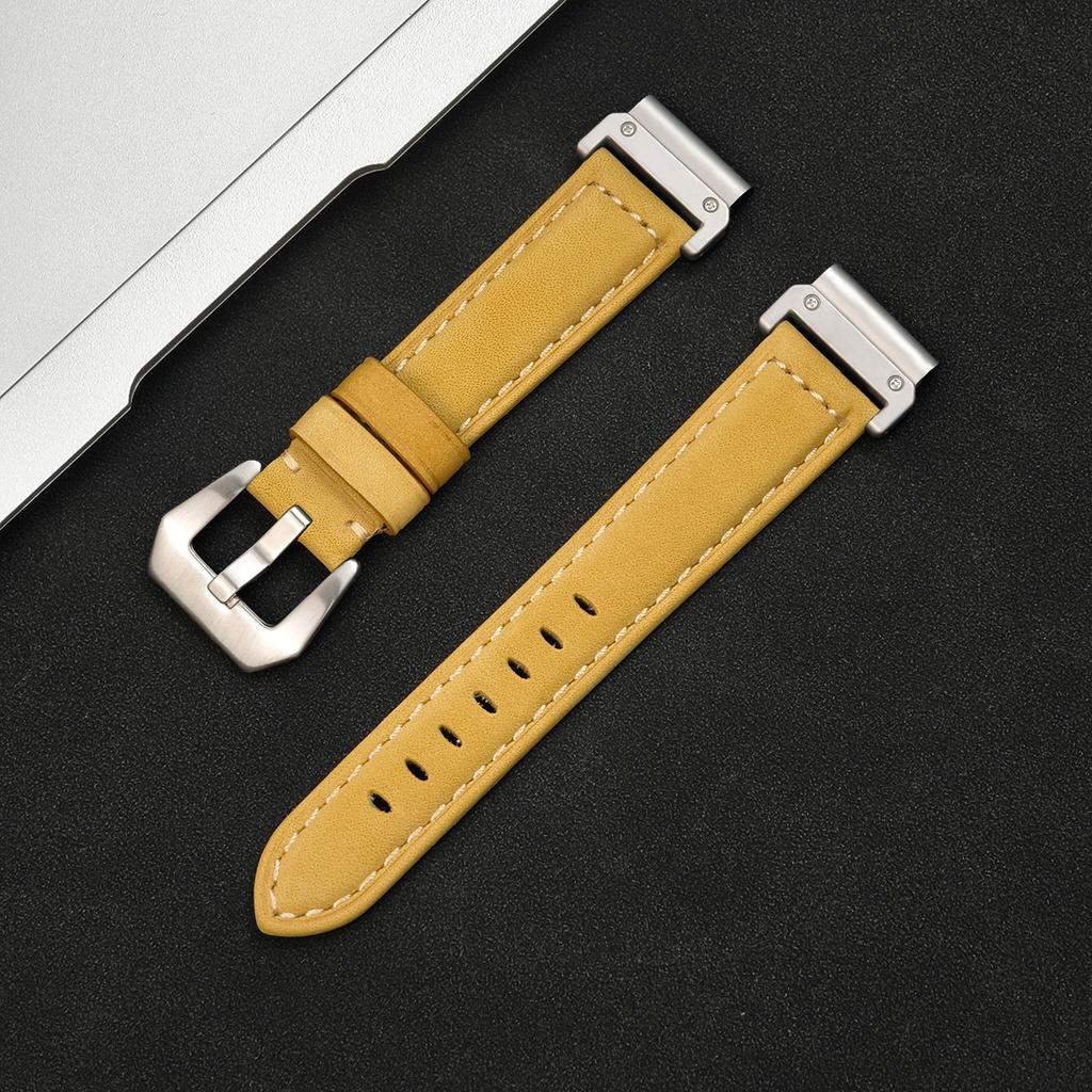 Quickfit 26mm 22mm Strap for Garmin Epix Pro 51mm 47mm Tactix 8 7 Pro Fenix 8 7 7X Enduro3 Genuine Leather Watchband Accessories