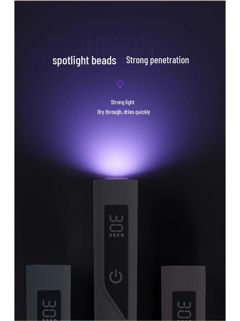 UV Nail Art Mini Portable Rechargeable Curing Lamp - Salon Exclusive Handheld Straight Lamp