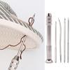 Sewing Kit Replaceable Needle with Awl Handle Set DIY Leathercraft Shoes Repair Tools Punch Stitching Needles
