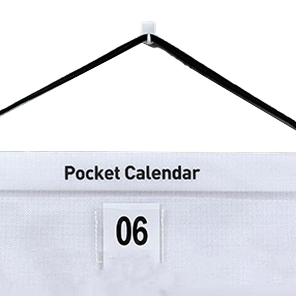 Wiszący kalendarz kieszonkowy na ścianę, kalendarz miesięczny z włókniny, torba do przechowywania do sypialni, salonu, biura