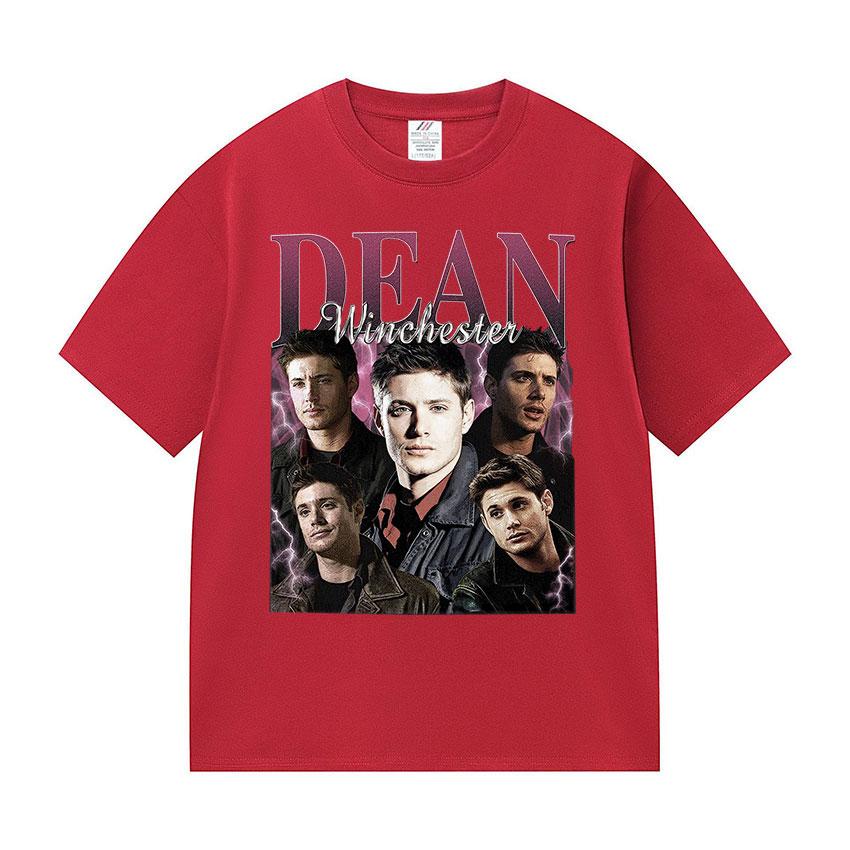 Vintage Dean Winchester Actor Graphic T Shirt Unisexs Fashion High Quality Clothing Tshirts Unisex 100 Cotton Oversized TShirt