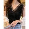 Lace Base Shirt for Women Stylish Interior V-neck Sleeveless Camisole Vest Outerwear Summer Camis & Tank Tops