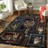 Cats Ornate Frames Pattern Rug Floor Mat for Living Room or Bedroom Soft and Comfortable Carpet a Gift for Birthday and Holiday.