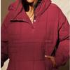 Women's Autumn and Winter Solid Color Long Sleeve Loose Casual Hooded Jacket Outdoor Sports Jacket