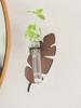 1/2 Pcs Brown Wooden Wall Planters Turtle Back Leaf Plant Pots Indoor Propagation Station Wall Decor Vase Stand Home Decorations