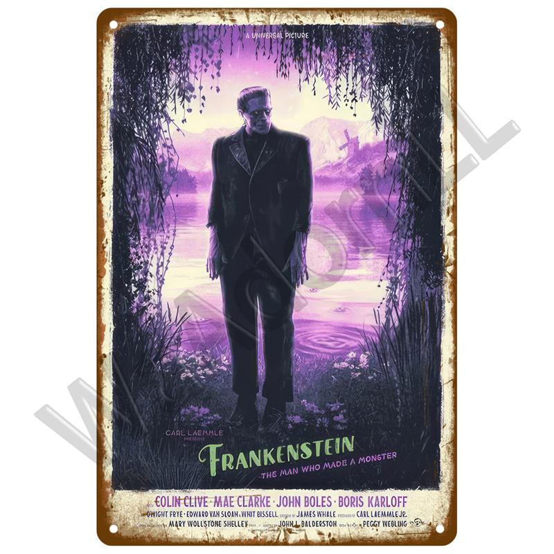 Retro Tin Sign Aesthetic Living Room Metal Wall Decor Decoration Cinema Vintage Metal Sign Movie Industrial Deco Films Poster