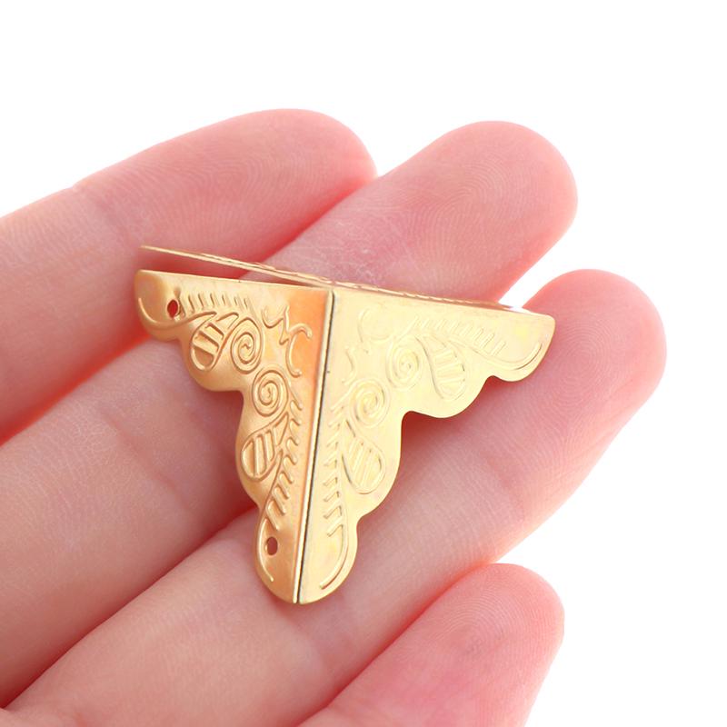 

10 шт. 25 X 25 мм антикварная шкатулка для драгоценностей угловая ножка деревянный чехол защитный уголок золотой