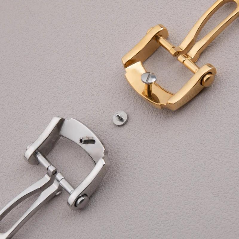 Universal Strainless Fold Buckle For Patek Strap Philippe Leather Rubber Watch Band Clasp For Nautilus Butterfly Buckle 18mm