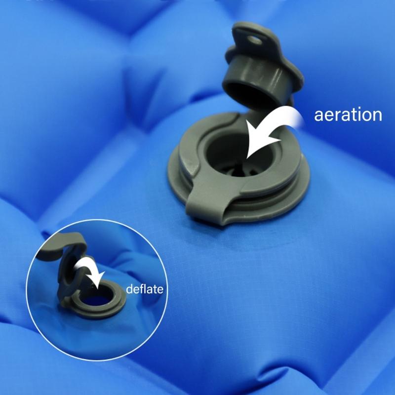 Folding Camping Sleepings Mat Inflatable Backpacking Sleepings Pad with Pillow Lightweight Watertight Camp Sleepings Pad