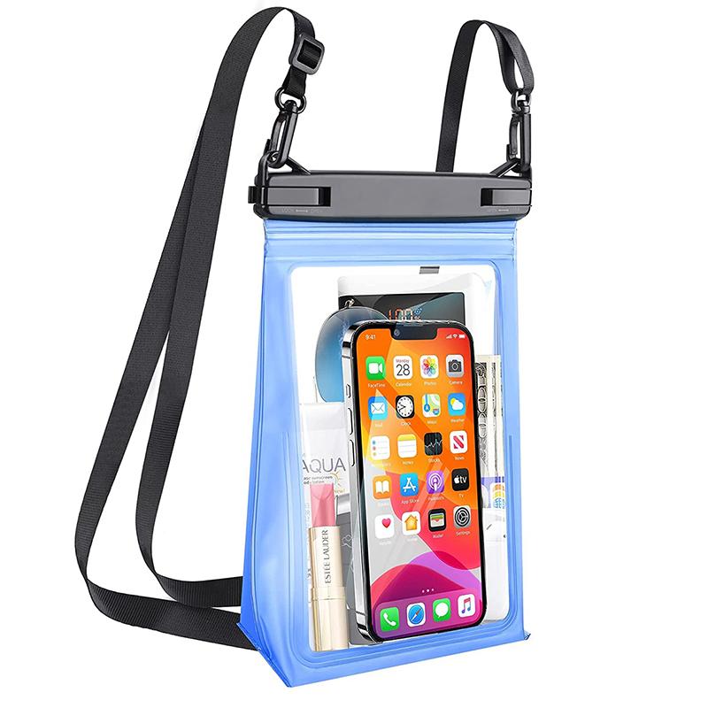 Large Swimming Waterproof Phone Pouch With Double Hooks Lanyard Crossbody Water Proof Storage Bag