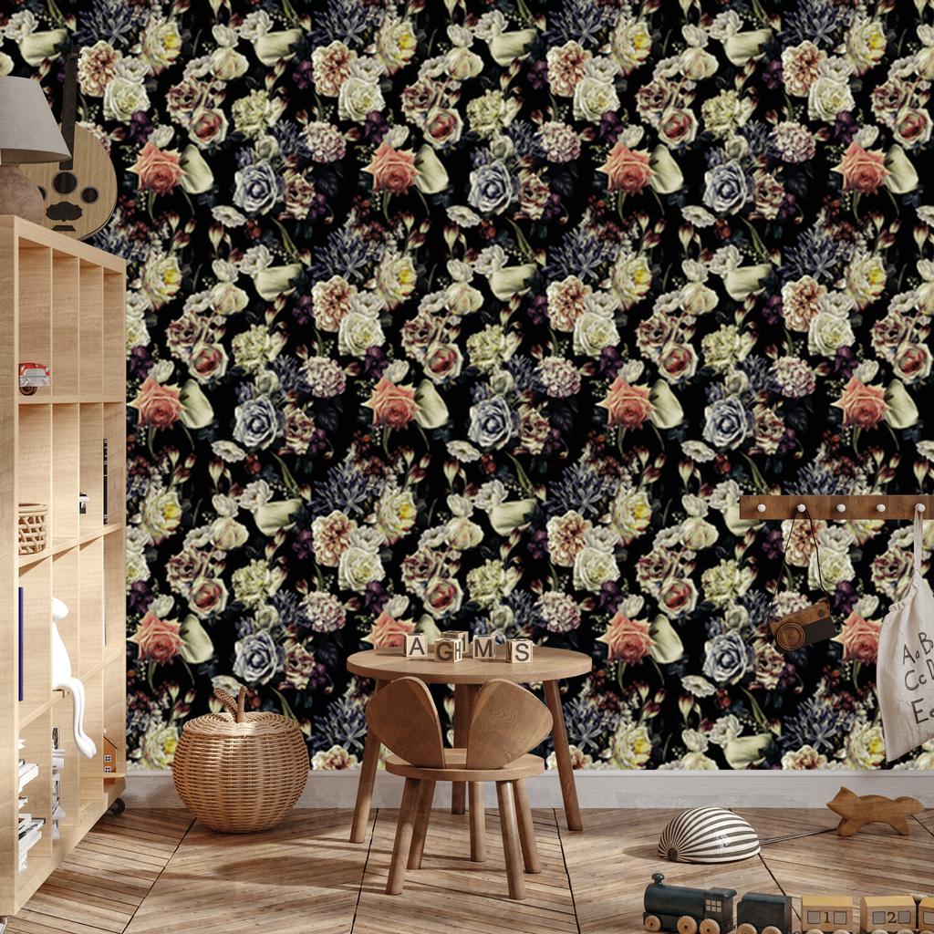 Dark Rose Wallpaper for Living Room and Bedroom 50x1000