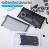 Transparent Mesh File Bag Nylon Pencil Case New Pen Bag  Office