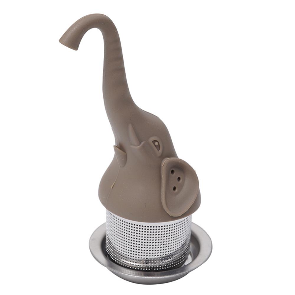 

10pcs Elephant Fine Mesh Tea Infusers for Loose Tea Strainers with Tray коричневый