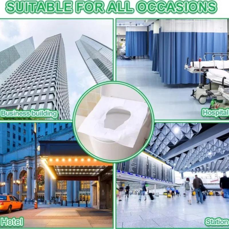 10-120PCS Disposable Toilet Seat Cover Portable Travel Camping Hotel Bathroom Degradable Waterproof Toilet Mat Accessories