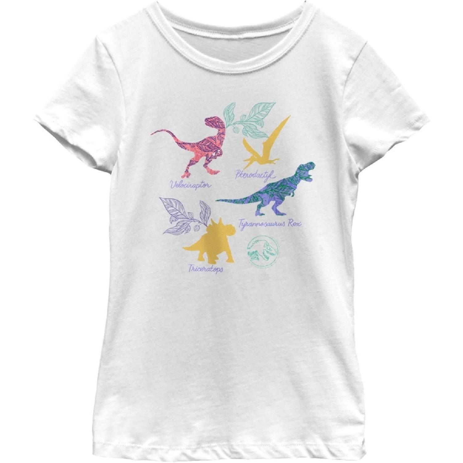Jurassic World Girl s Dino List T-Shirt XXXXXL белый