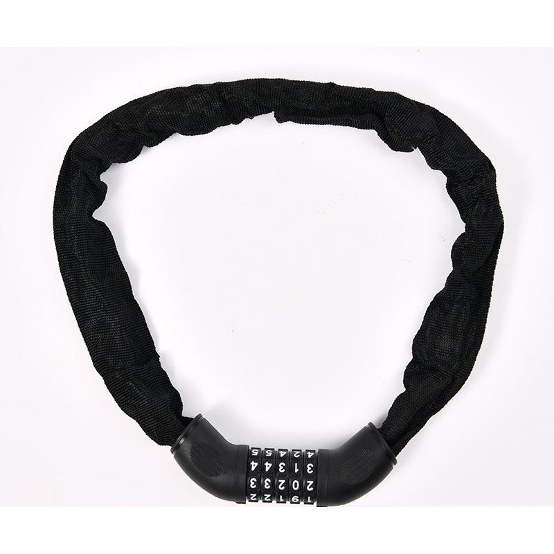 

Motorcycle and electric bike chain locks, bicycle anti-theft locks, portable chain locks, bicycle locks, safety locks чорний