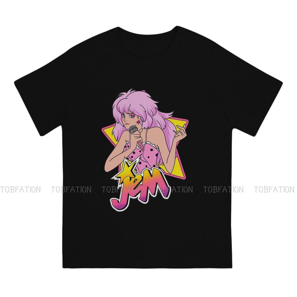 Jem and the Holograms Rockstar Tshirt Graphic T Shirt Punk Hot Sale 100% Cotton O-Neck Men's Streetwear