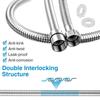 Large Bore Shower Head Hose Stainless Steel Shower Extension Tube High Pressure Shower Hose  Home