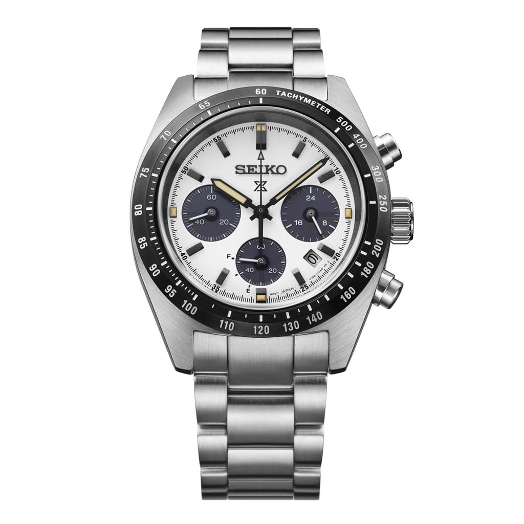 PROSPEX SBDL125 SPEEDTIMER Solar Stopwatch Tachymeter Date White Black 2026 Release Stainless Steel [Seiko Watch] Men's Watch, Powered, Function,