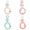 Colorful Candy Color Beads Keychain Anti-lost Phone Wrist Strap Phone Acrylic Lanyard  Phone Charm