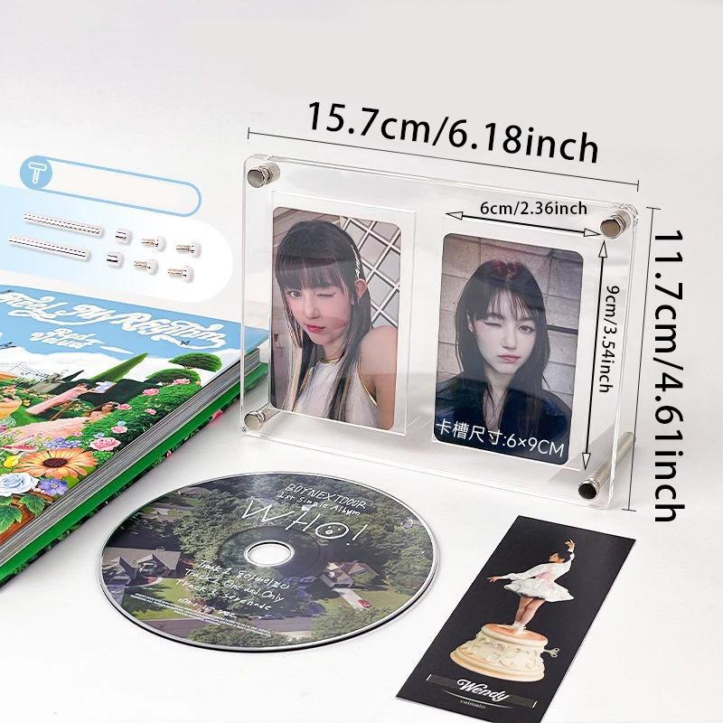 Transparent CD Idol Photo Frame Acrylic Photo Display Stand Photo Protective Album Picture Poster Holder CD Storage Case