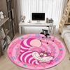 Cheshire Cat Plush Toy: Alice in Wonderland Inspired Stuffed AnimalRound Non-Slip chair mat chair carpet for office Rugs for Office Decor Gift For Val