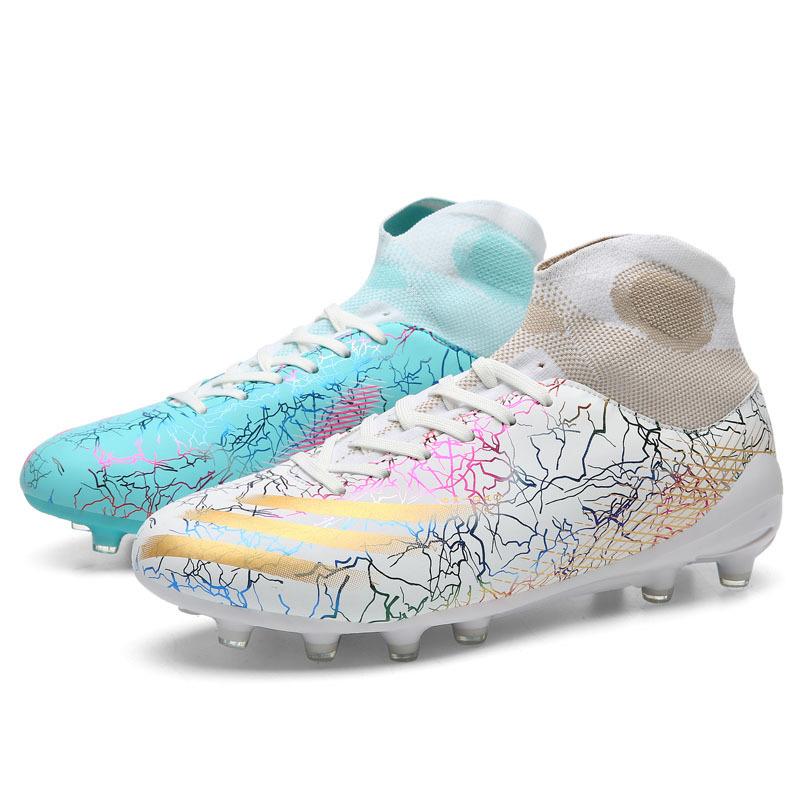 Football shoes, men's high-top mandarin duck shoes, spikes, student training shoes, goalkeeper sneakers