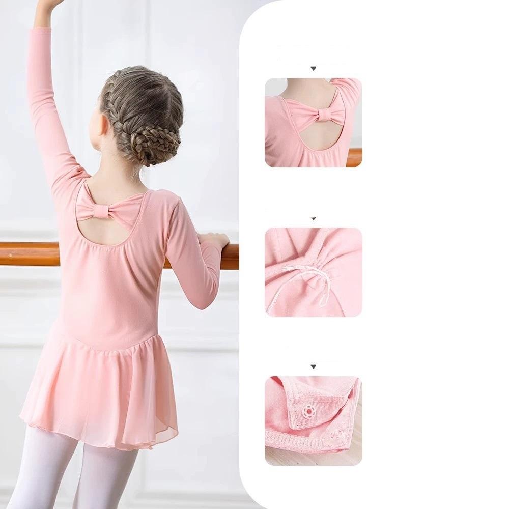 Ballet Dress for Girls Ruffle Sleeve Ballet Leotard Sequined Tutu Skirt Toddler Skirted Dance Bodysuit Pink Ballerina Outfits