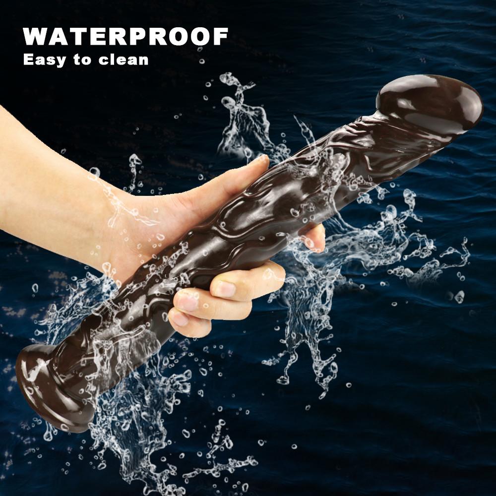 Brown Super Long Soft Skin Feeling Dildo Realistic Penis Sexy Female Masturbator Double-layer Suction Cup Dildos for Women