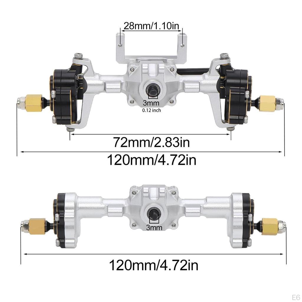 Aluminum Alloy RC Car Axle Part Upgrade Replace for K5 Fcx18 1/24 1/18 DIY Accs