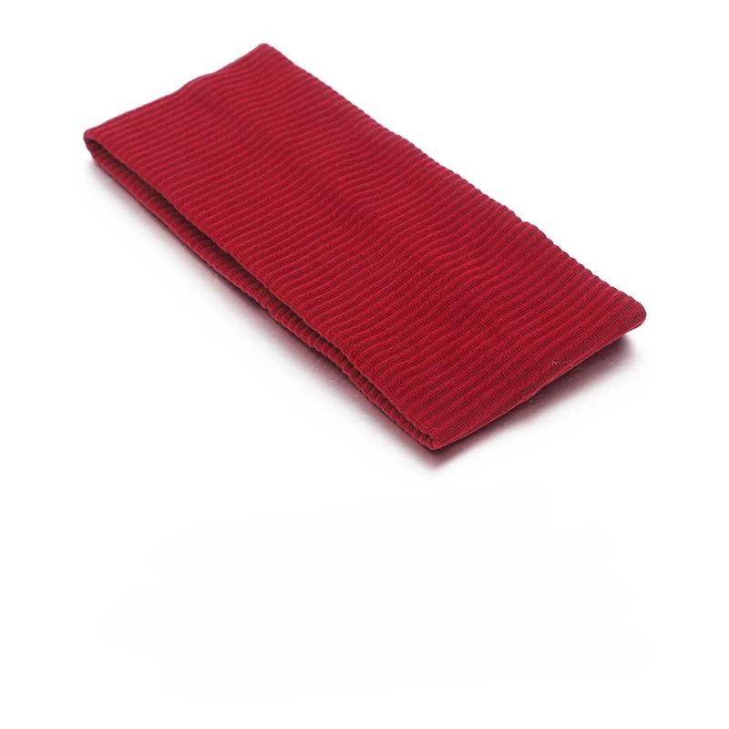 Korean Wash Face Hairbands Soft Cotton Knitted striped Headband For Women Girls Bandanas Fashion Sports Cycling Hair Accessories