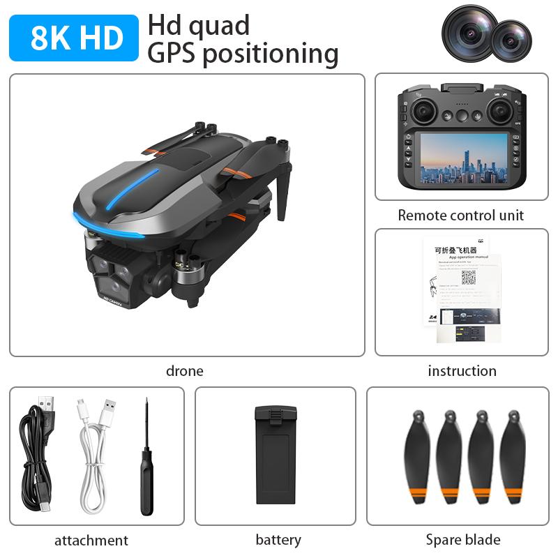 AE8 GPS Drone Professional 8K Dual Lens Camera Brushless  Obstacle Avoidance FPV with Large Screen Remote Control Folding Drone