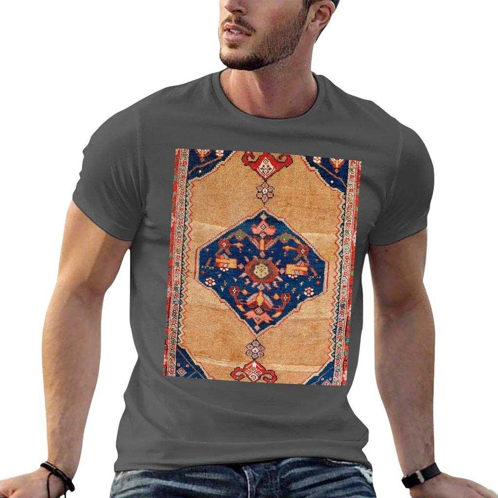 Bijar Kurdish Northwest Persian Rug Print Tshirt Plus Size Short Sleeve Tshirt