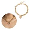 High Quality Punk Big Heart Pendant Necklace Women Fashion Statement Chunky Heavy Chain Fashion Jewelry Punk Thick Chain