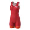 Damen Ringer-Leotard Polen Prime L rot