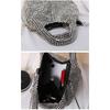 New Handmade Rhinestone Bucket Evening Bag Women Chain Crossbody Top Handle Vest Purse For Wedding Banquet Party