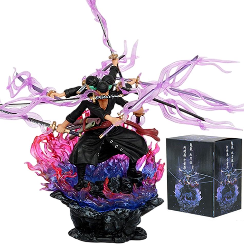 Hot One Piece  Anime Figure  Asura Roronoa Zoro Statue Action Figure Collection Model Kid Toy Worthy Of Collection