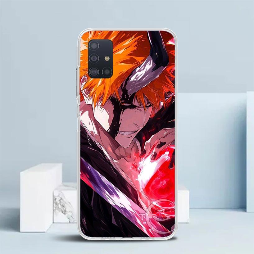 Kurosaki Ichigo Bleach Phone Case For Samsung Galaxy A52 A32 A22 A12 A51 A50S A30S A10S Note 20 Ultra 10 S10 Plus A31 A20 A71 A7