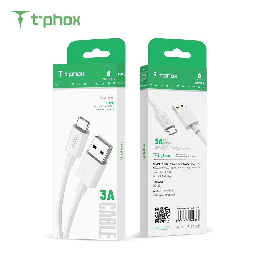 Kabel T-Phox Exceed Usb-C White 0.5M