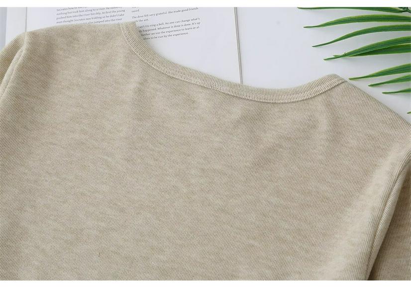 2026 Spring Plus Size Long Sleeve Round Neck Tops for Women and Girls Casual Base Layer 381