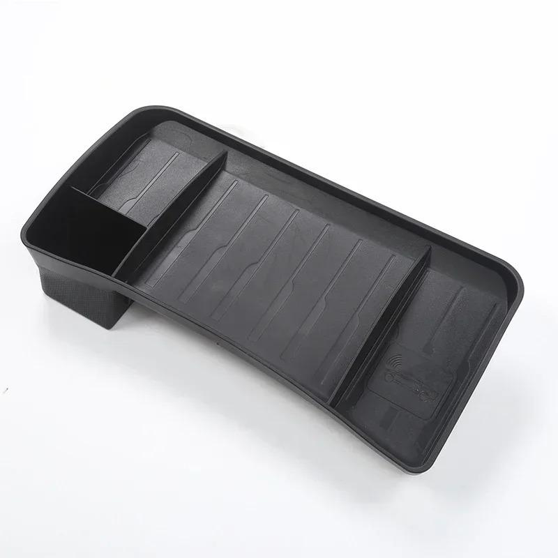 For Tesla Model 3 Y ETC Dashboard Screen Rear Storage Box Tray Tissue Box Invisible Support Organizer Interior Car Accessories