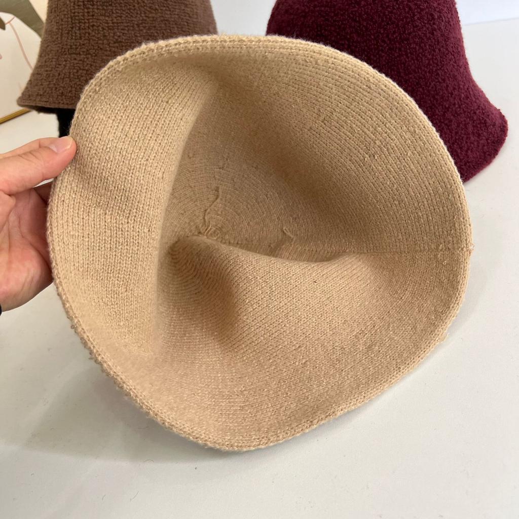 New face granular fleece fisherman's hat children's autumn and winter versatile simple retro bucket hat thermal basin hat