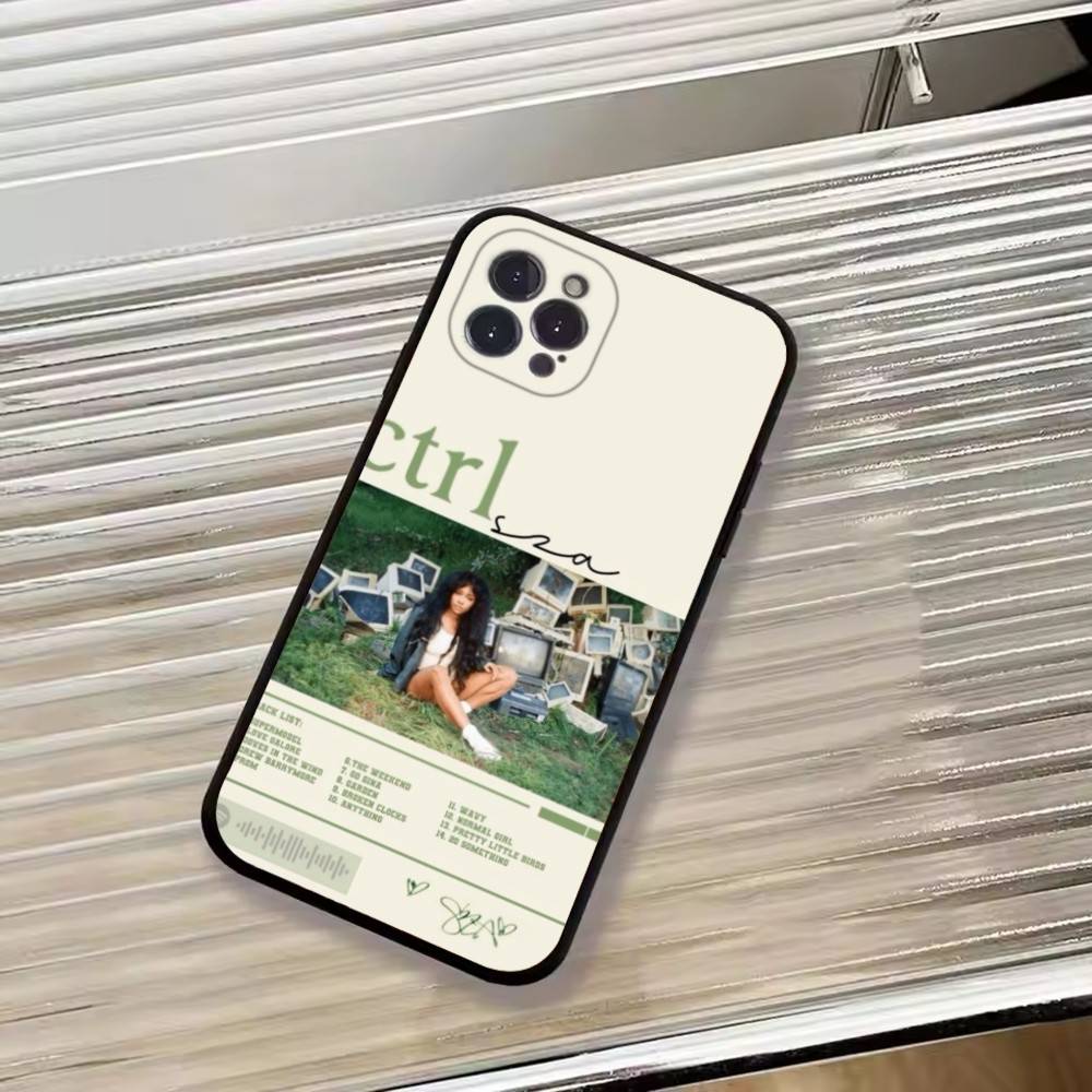Fashion Singer For S-SZA Phone Case For iPhone 17,16,15,14,13,12,11 Plus,Pro Max,XS,Soft Black Cover