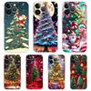 Soft TPU Transparent Phone Case Cover for iPhone 16 15 14 13 12 11 Pro Max XR 8 7 Plus XR Shell Christmas Christmas Tree Pattern