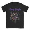 Men T-Shirt Deep Purple Band   Vintage 100% Cotton Tee Shirt Short Sleeve  T Shirt O Neck Clothes Adult